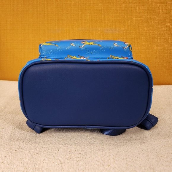 Loungefly Disney Peter Pan Flying TinkerBell AOP Blue Mini Backpack NEW main image 9